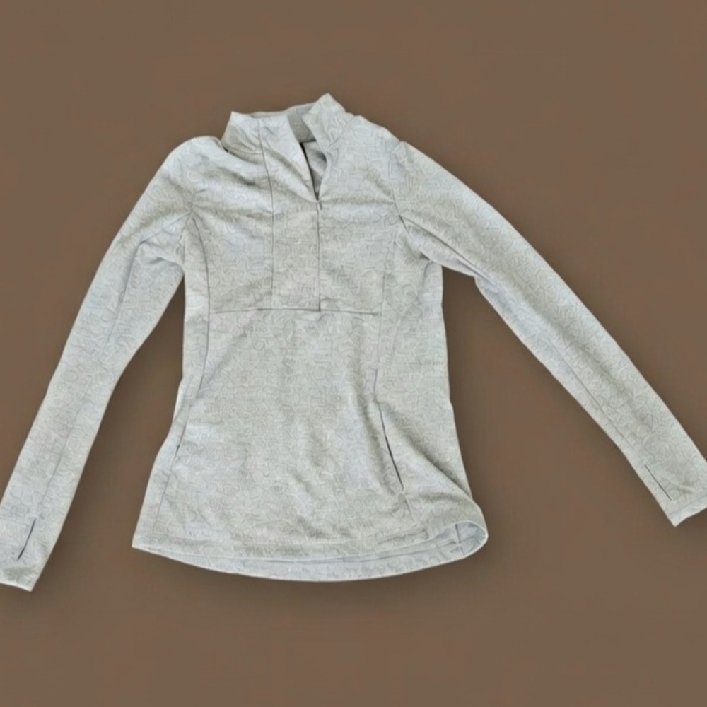Kyodan Outdoor Gray Herringbone 1/4 Zip Pullover Jacket - Women's S